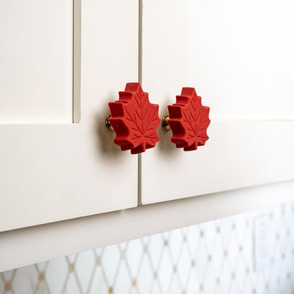 Knobēz 12pk Fall Cabinet Knob Covers - Leaf Decorative Knob Covers | Holiday knob covers for cabinets and drawers. Stretchy fabric fits 1 to 1.5 inch hardware. Seasonal home decor upgrade
