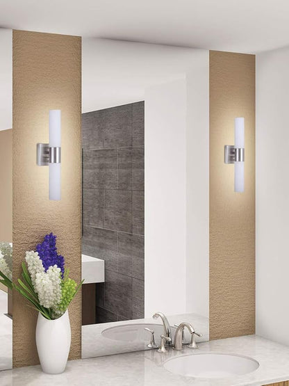 Livex Lighting 10102-91 Aero 2-Light Bath Light, Brushed Nickel, 4.5''Hx18''W