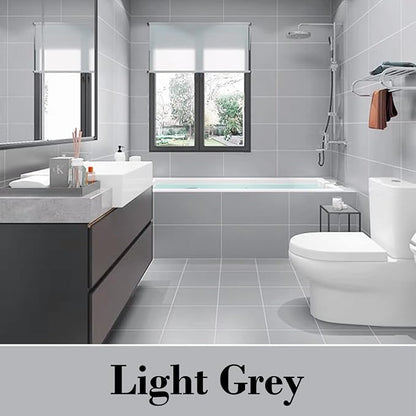 DWIL Tub Paint, Tub and Tile Refinishing Kit with Tools, Bathtub Paint Water Based &Low Odor, Easy to Use for Sink Bathroom Shower, Light Grey 35oz/50-55sq.ft