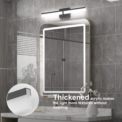Tipace Black Bathroom Light Fixtures 24 inch LED Vanity Lights Modern Bathroom Light Fixtures Over Mirror (White Light 6000K)
