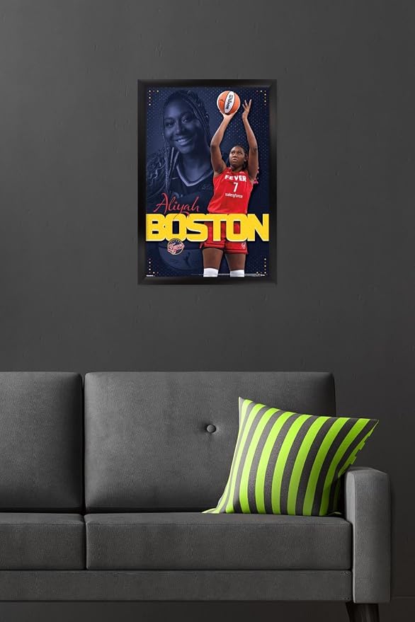 Trends International WNBA Indiana Fever - Aliyah Boston 25 Wall Poster, 22.4L x 14.7W, Black Framed Version