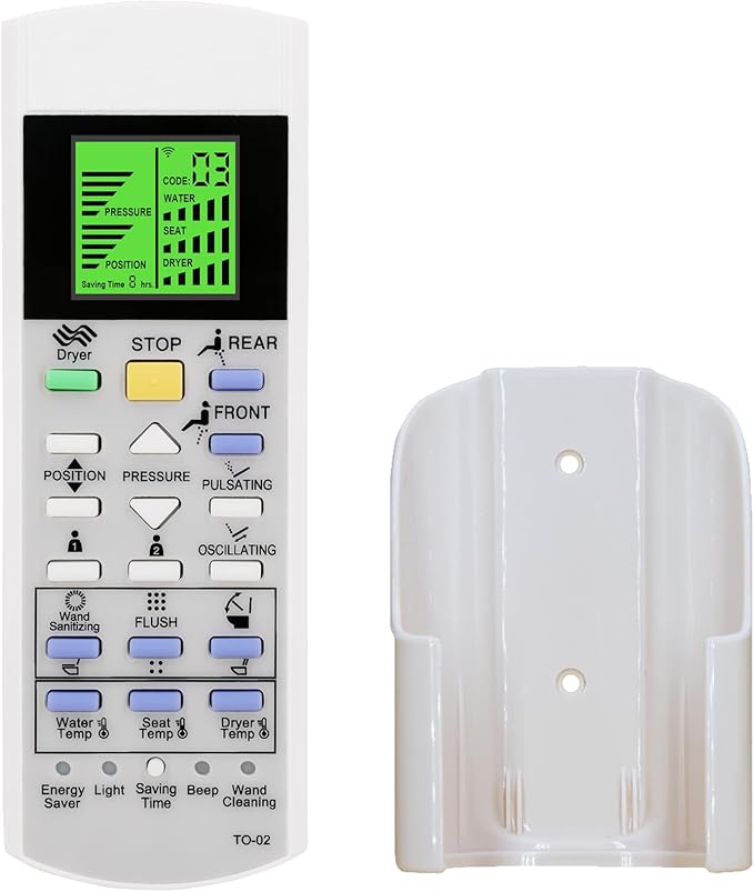 Replacement Remote Control for TOTO Washlet Bidet Toilet Seat 700H SN992M MS992CUMFG 992WA 992M SN8732M MS8732CUMFG MS902CUMFG MS903CUMFX MS989CUMFG MS8732CUMFG MS8551CUMFG