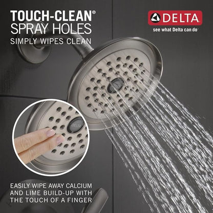 Delta Woodhurst 14 Series Shower Faucet Set, Brushed Nickel Shower Head and Handle Set, Valve Trim Kit, Stainless T14232-SS (Valve Not Included)