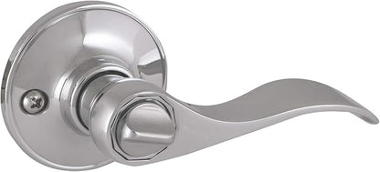 Design House Springdale Polished Chrome Door Handle - Privacy Door Levers for Bedrooms and Bathrooms, Interior Door Handles, 779009