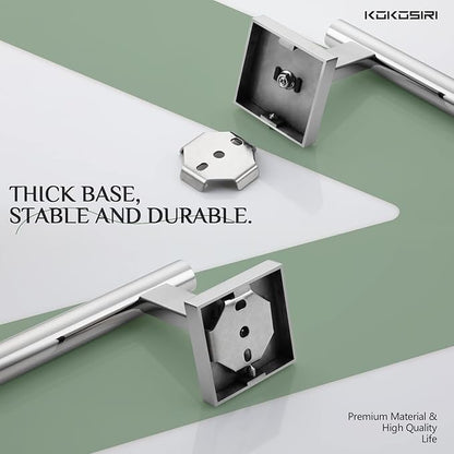 KOKOSIRI Hand Towel Bar Chrome Bathroom Towel Rail Holder Kitchen Paper Holder Wall Mounted Toilet Cabinet Mount, Polished Stainless Steel B3008CH