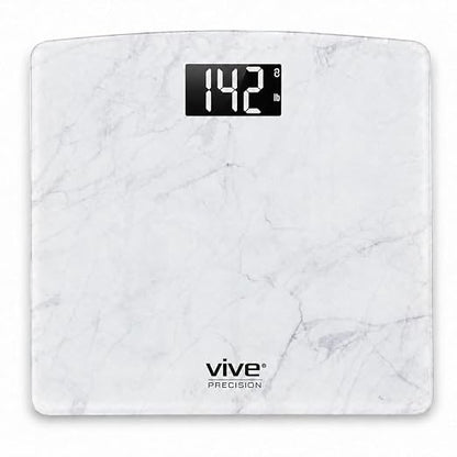 Vive Smart Body Weight Scale (550lbs Capacity) - Heavy Duty Bariatric | Digital Scale for BMI - Plus Size, Large Display - Bathroom Device for Health Extra Wide Base & Smartphone Connectivity