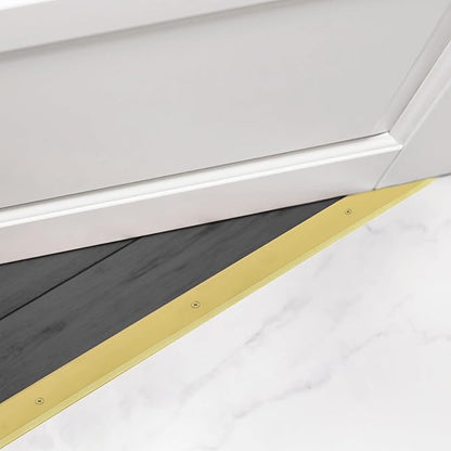 M-D Building Products 09613 2-1/2 in. x 1/4 in. x 36 in. Gold Aluminum Flat Profile Threshold for Interior Doorways