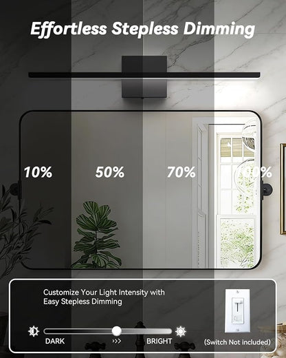 Modern LED Bathroom Vanity Light,40inch (39.76'') 36W 3300 Lumen Dimmable Powder Room Light Fixtures Over Mirror,5CCT Vanity Lights for Bathroom, ETL Certified,Slim Rectangular Bar