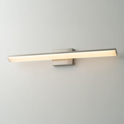 mirrea 32in 5CCT Brushed Nickel LED Vanity Lights for Bathroom Over Mirror | 5 color temperatures,Adjustable light angle,ETL listed,Dimmable,Bathroom lighting fixtures,Eye-friendly,Frosted acrylic shade