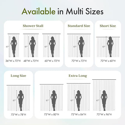 Bathway Shower Curtain Liner Clear Shower Curtain Liner 72x72 PEVA Plastic Shower Liner Waterproof Shower Curtain Liner with 3 Magnets and 12 Rustproof Grommets, Lightweight Shower Liner Bathroom