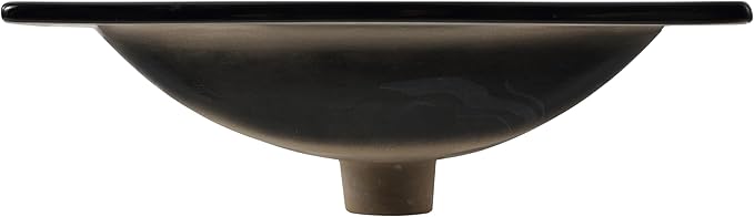 JONATHAN Y SNK1000D Ancillary 3-Hole 20 in. W x 18.25 in. D Classic Contemporary Rectangular Ceramic Single Sink Basin Vanity Top, Black Marble Effect