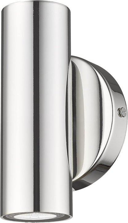 2-Light Wall Sconce, Indoor Up and Down Wall Lamp, Polished Chrome Wall Light for Bedroom Bathroom Stair Entryway, WL4830-2W-PC