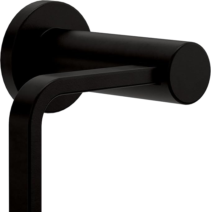 Franklin Brass Kildare (1-Pack) Toilet Paper Holder, Euro Single Post Tissue Roll Wall Mount TP Storage, Matte Black Bathroom Decor, Accessories KLD50-MB