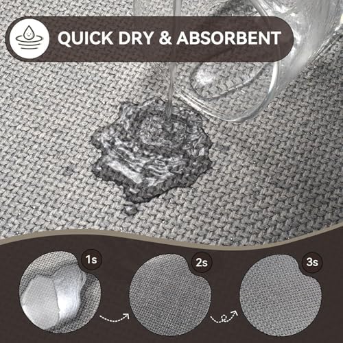 YDKGL Bathroom Runner Rug, Long Thin Bath Mat Fit Under Door, Grey 24x48