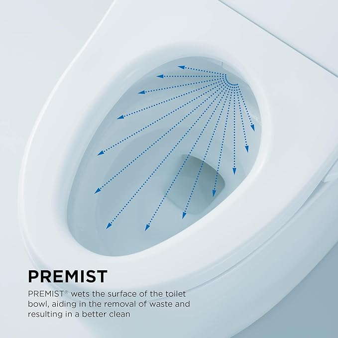TOTO® NEOREST® NX2 Dual Flush 1.0 or 0.8 GPF Toilet with Integrated Bidet Seat and EWATER+® and ACTILIGHT®, Cotton White - MS903CUMFX#01