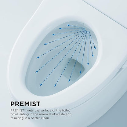 TOTO® NEOREST® NX2 Dual Flush 1.0 or 0.8 GPF Toilet with Integrated Bidet Seat and EWATER+® and ACTILIGHT®, Cotton White - MS903CUMFX#01