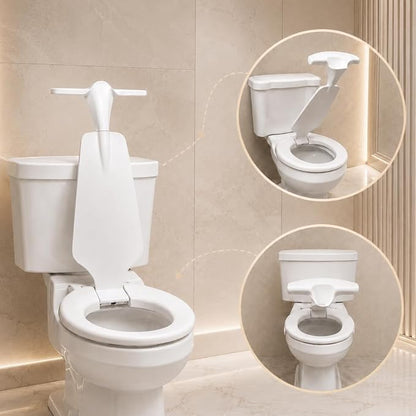 True Toilet® Toilet Seat with Urinal Attachment for Seniors, Special Needs & Medical Use – Splash-Free Hygiene Support Solution for Reduced Urine Splatter (Elongated)