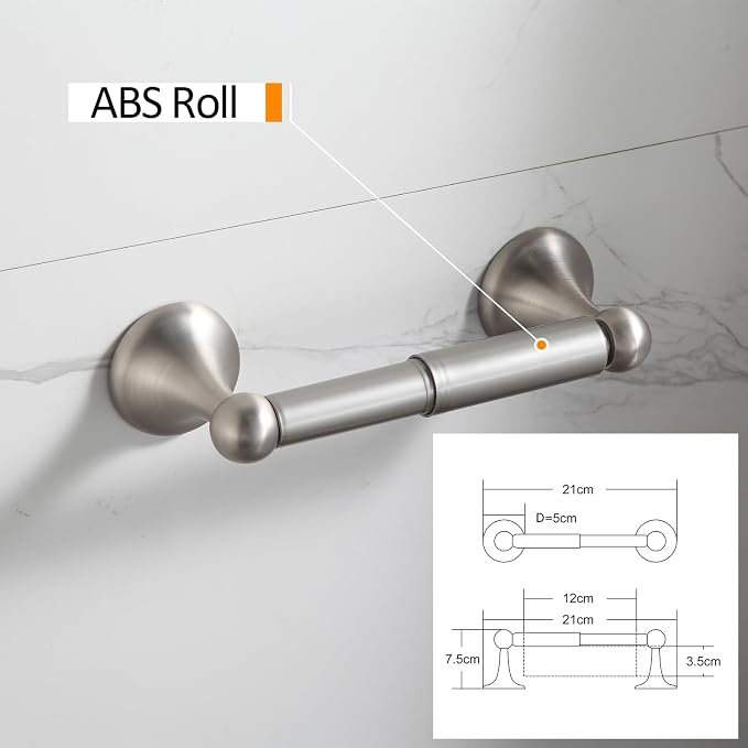 BGL Bathroom Accessory Set, Brushed Nickel Adjustable Expandable Towel Bar 4-Piece Bathroom Hardware Set Wall Mounted