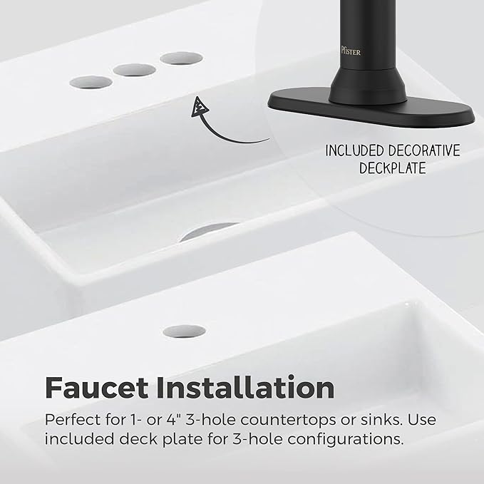 Pfister Capistrano Single Control Lavatory Faucet in Matte Black and Brushed Gold