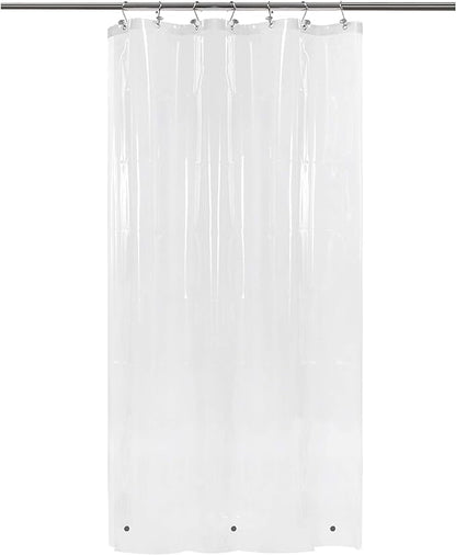 Barossa Design Narrow Shower Curtain Liner with 3 Magnets - 36" x 78", Waterproof PEVA Shower Liner for Small Long Bathroom Stall, PVC Free, Metal Grommets - Clear, 36X78