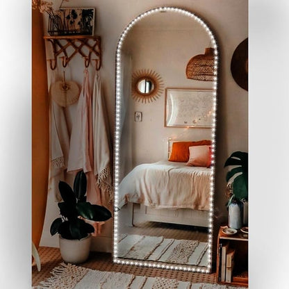13ft/4M Voice-Activated Led Vanity Mirror Lights Kit Bendable NO Need to Cut Vanity Make-up Mirror Cloakroom Adjustable Flexible Strip Light Table Set with Dimmer Power