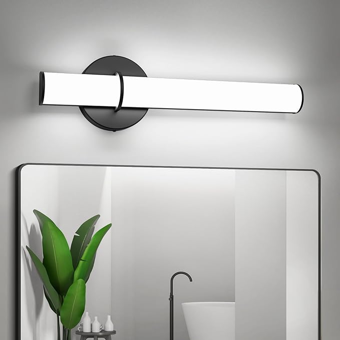 OOWOLF 17.3 Inch LED Vanity Light, 12W 1200LM 5000K Daylight Dimmable Bathroom Light Vertical or Horizontal, Modern Bathroom Led Wall Sconces, Energy Saving, for Mirror Bedroom Living Room Hallway