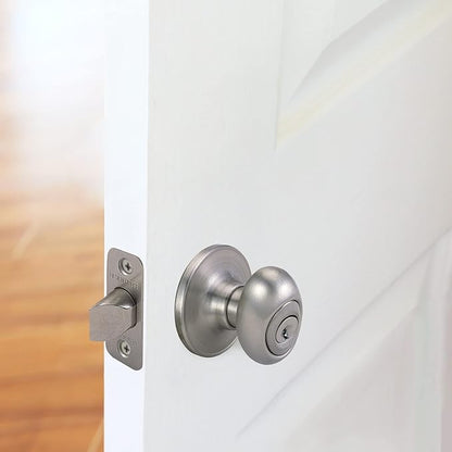 Design House 750505 Egg Keyed Entry Door Knob Satin Nickel