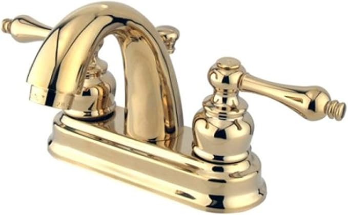 Kingston Brass KB5612AL Restoration 4-Inch Centerset Lavatory Faucet, Polished Brass