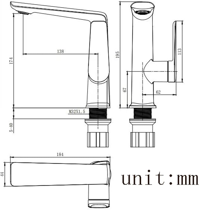 BiaoTeng Bathroom Sink Faucets One Hole Single Lever Handle 2 Function Hot and Cold Brass Bathroom Sink Faucet Rose Gold
