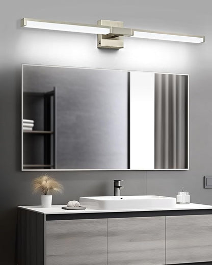 OKELI Modern Bathroom Light Fixtures Over Mirror, 40 Inch Brushed Nickel Vanity Light Bar for Bathroom, 24W 5CCT Diammable Wall Light