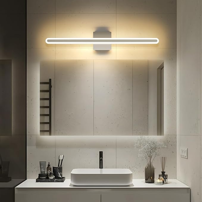 Brushed Nickel Vanity Lights for Bathroom 31.5 Inch LED Bathroom Light Bar | 24W with 5CCT Dimmable, Modern Bathroomakeup Mirror Lights