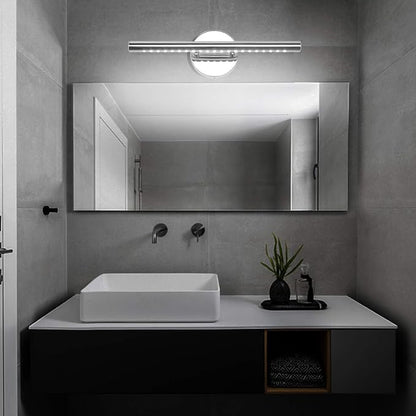 Bathroom Vanity Lights for Bathroom Light Fixutres 15.7 Inches Bathroom Lights Over Mirror 5W Led Lighting Plug in Vanity Lighting Fixtures Stainless Steel with 180°Rotation,6000K Cool White