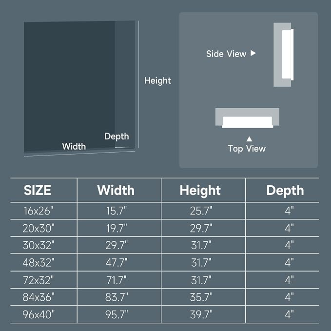 LED Lighted Medicine Cabinet with Mirror, 48x32 Inches, Recessed or Wall Mounted, Anti-Fog, 3 Color Temperature, Adjustable Brightness, Bathroom Storage Cabinet