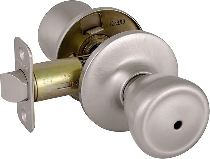 Design House 781906 Tulip Privacy Bed and Bath Door Knob Satin Nickel