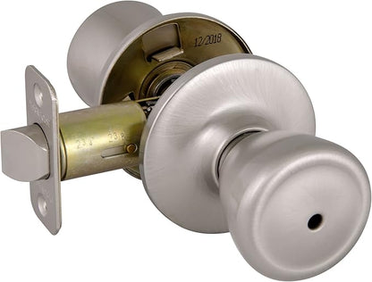 Design House 781906 Tulip Privacy Bed and Bath Door Knob Satin Nickel