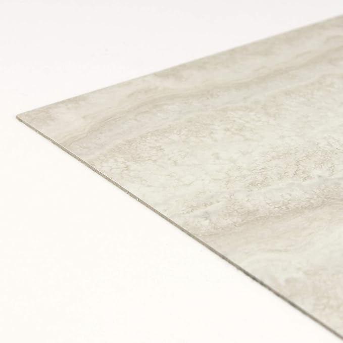FloorPops FP3327 Platinum Peel & Stick Peel and Stick Floor Tiles, Grey 12 inch x 12 inch