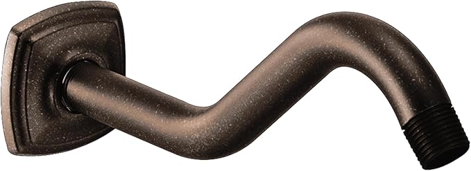 Moen 161951ORB Curved Shower Arm with Wall Flange, Oil Rubbed Bronze