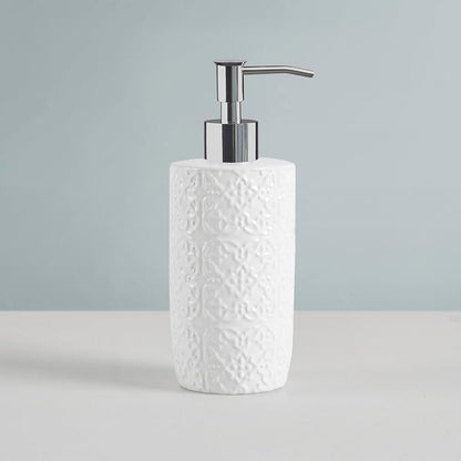 Martha Stewart Tara Bath Accessory Set Medallion, White | Coordinated Look for Bathroom, OEKO-TEX Certified