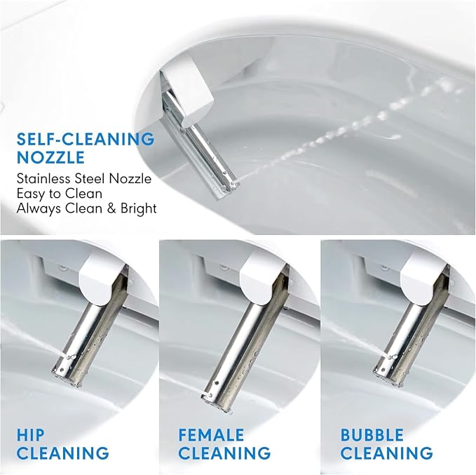 Z1 Bidet Toilet Seat, Bidet Attachment for Toilet Warm Water, Elongated Heated Toilet Seat with Quite Close, Electric Smart Air Dryer, Customizable Washing Modes for Ultimate Comfort