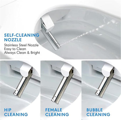 Z1 Bidet Toilet Seat, Bidet Attachment for Toilet Warm Water, Elongated Heated Toilet Seat with Quite Close, Electric Smart Air Dryer, Customizable Washing Modes for Ultimate Comfort