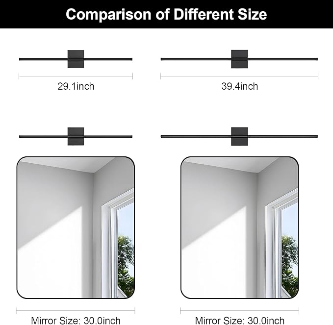 Wall Sconces Set of Two with Remote Control, 39.4 in Dimmable Black Battery Operated Wall Lights, 350° Ratation 3000K-6000K LED Wireless Rechargeable Sconce for Bathroom, Living Room, Bedroom