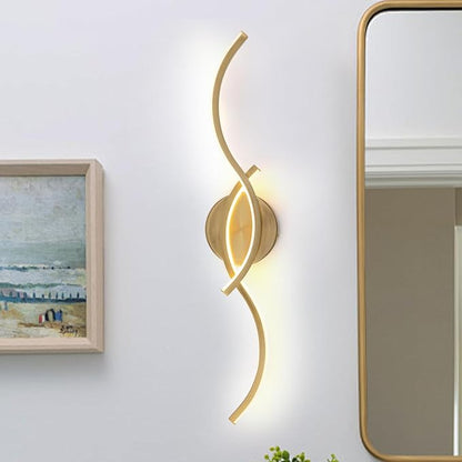EDISLIVE 24 Inch Gold LED Vanity Light, 15W Dimmable Modern Wall Sconce, 3000K Warm White Linear Fixture with Acrylic Strip Shade for Bathroom Mirror Bedroom Makeup