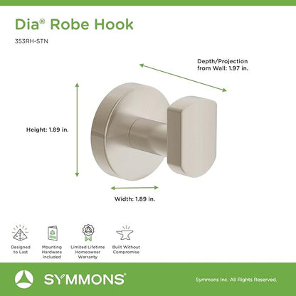 Symmons 35AC4BUNDLESTN Dia 4-Piece Wall-Mounted Bathroom Hardware Set in Satin Nickel
