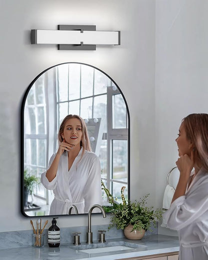 Modern Bathroom Light Fixtures Over Mirror, 32 Inch Dimmable Vanity Lights for Bathroom, 36W 3200 Lumen 5CCT LED Vanity Light Bar, Matte Black Vanity Lighting Fixtures with ETL Certified