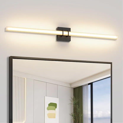 Modern Black Vanity Light Bar 40 Inch, 30W 5CCT Dimmable Bathroom Light Fixtures LED Wall Lighting Fixture