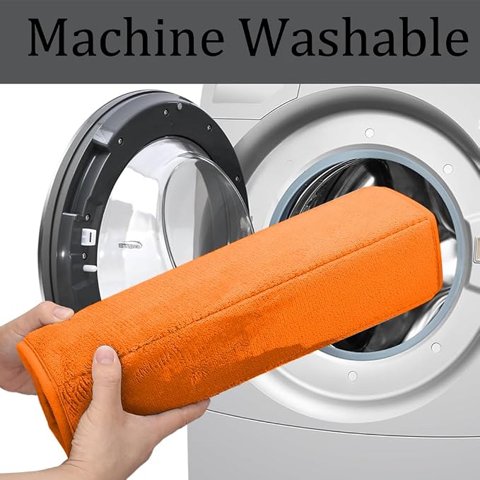 Orange Bathroom Rugs Extra Soft Memory Foam Bath Mat Sets 3 Piece Non Slip Absorbent & Dry Living Mat Sets Washable Bath Carpets with Toilet Rug,Bath Rugs for Bathroom,Tub,Shower,Kitchen,Bedroom