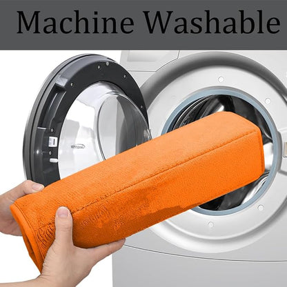 Orange Bathroom Rugs Extra Soft Memory Foam Bath Mat Sets 3 Piece Non Slip Absorbent & Dry Living Mat Sets Washable Bath Carpets with Toilet Rug,Bath Rugs for Bathroom,Tub,Shower,Kitchen,Bedroom
