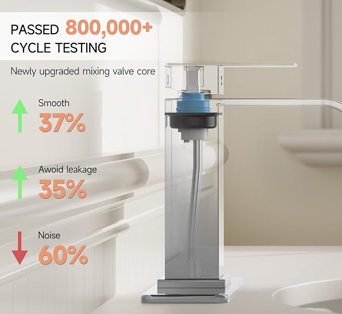 Chrome Bathroom Faucets Evolvegoods Modern Waterfall Bathroom Faucet | Single Handle 1 or 3 Hole Bathroom Sink Faucet RV Mixer Tap Vanity Faucet with Deck Plate Pop-up Drain and Supply Lines