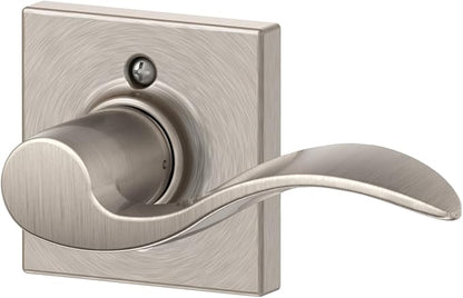 Schlage Accent Lever with Collins Trim Non-Turning Lock in Satin Nickel - Right Handed - F170 ACC 619 COL RH