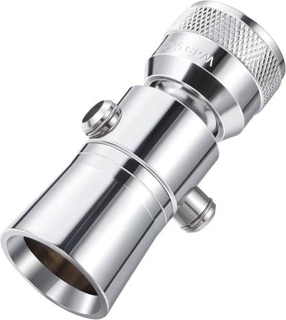 Enhon 2 Setting Spray Shower Head compatible with Delta 52652-PK, 1 Set | 2 Setting Full Spray & Pause, 2.5 GPM Brass Water Saving Shower Head, Stainless Steel Polished Chrome, 1" Diameter Spray Face